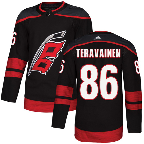Adidas Hurricanes #86 Teuvo Teravainen Black Alternate Authentic Stitched Youth NHL Jersey